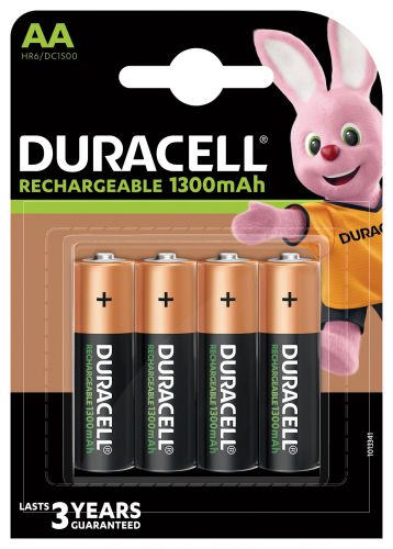 Zestaw akumulatorków AA Duracell (1300mAh ; Ni-MH; x 4)