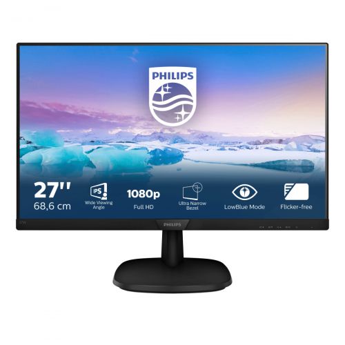 Monitor Philips 273V7QJAB/00 (27\; IPS/PLS; FullHD 1920x1080; DisplayPort, HDMI, VGA; kolor czarny)