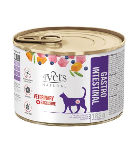 4VETS NATURAL - Gastro Intenstinal Cat 185g
