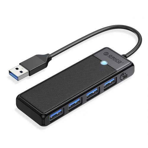 Orico Hub USB-A 4 porty USB-A 3.0 5Gbps czarny