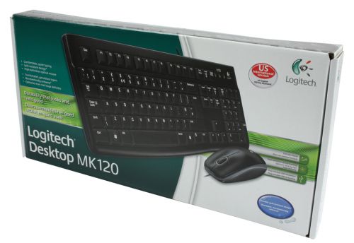 Zestaw klawiatura + mysz membranowa Logitech MK120 920-002563 (USB 2.0; (US); kolor czarny; optyczna