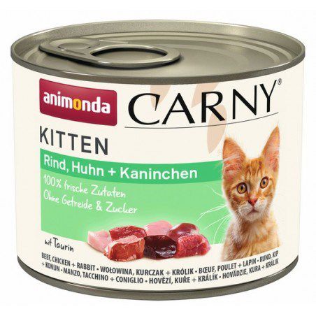 ANIMONDA Carny Kitten smak: wołowina, kurczak i królik 200g