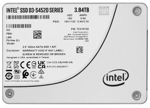 Dysk SSD Solidigm (Intel) S4520 3.84TB SATA 2.5\ SSDSC2KB038TZ01 (DWPD up to 3)