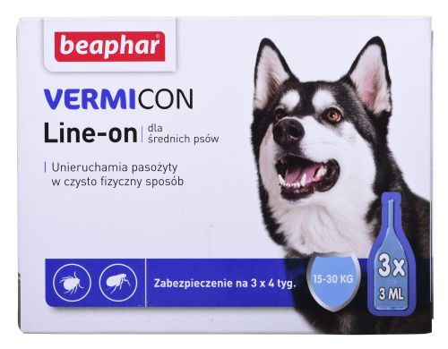Beaphar krople przeciw pasożytom dla psa 3x3ml