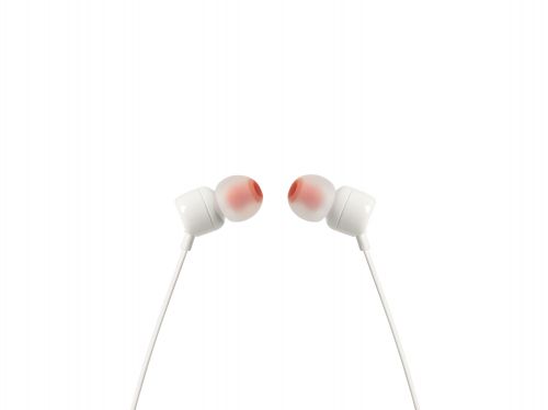Słuchawki JBL T110 (biały, z mikrofonem)