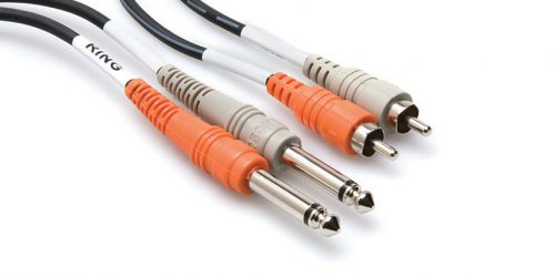 Hosa - Kabel 2 x TS 6.35mm - 2 x RCA 2m