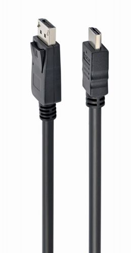Kabel GEMBIRD CC-DP-HDMI-3M (HDMI M - DisplayPort M; 3m; kolor czarny)