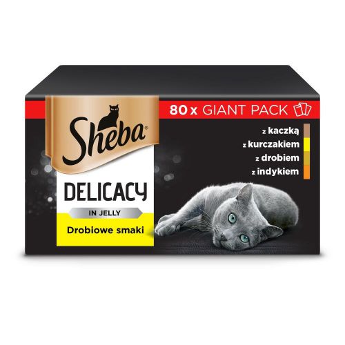 Sheba Delicacy Drobiowe Smaki w galaretce 80x85g