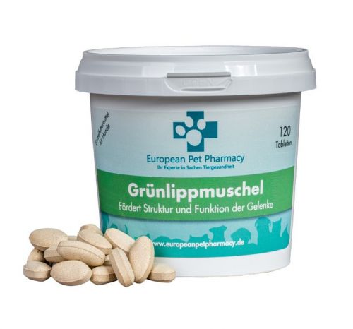 Europen Pet Pharmacy Grunlippmuschel,120 tabletek Witaminy dla psów,ekstrakt z małża zielonowargoweg