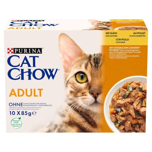 Karma Cat Chow Adult Kurczak Cukin Multipack 10x85g