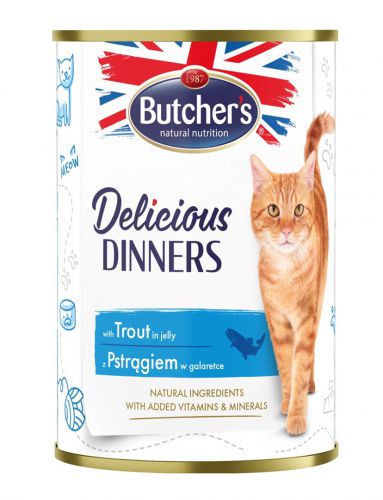 Butcher\'s Delicious Dinners kawałki z pstrągiem w galaretce 400g