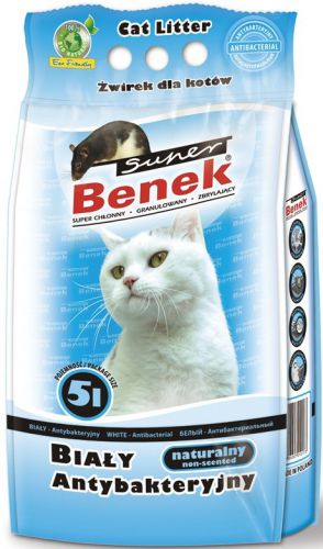 CERTECH Super Benek Biały Antybakteryjny - żwirek dla kota zbrylający 5l (WYPRZEDAŻ)