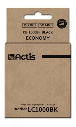Tusz ACTIS KB-1000BK (zamiennik Brother LC1000BK/LC970BK; Standard; 36 ml; czarny)