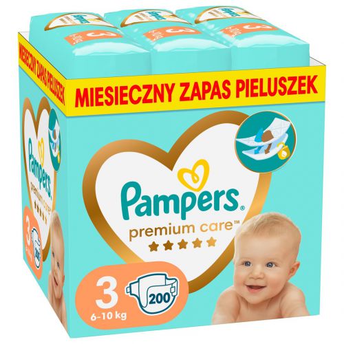 Pampers Pieluchy Premium Monthly Box S3 200
