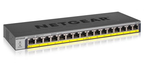 Switch Netgear GS116PP-100EUS 16p PoE 183W (PoE+: 16p) Unmanaged Gigabit