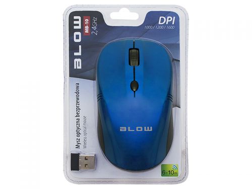 Mysz BLOW Mb-10 84-004# (optyczna; 1600 DPI; kolor niebieski