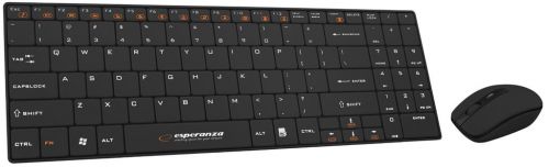 Zestaw klawiatura + mysz Esperanza EK122K (USB 2.0; (US); kolor czarny; laserowa)