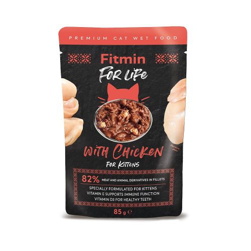 FITMIN FFL z kurczakiem w sosie dla kociąt 85g