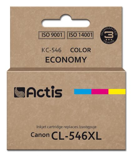 Tusz Actis KC-546 (zamiennik Canon CL-546XL; Supreme; 15 ml; 180 stron; czerwony, niebieski, żółty).