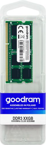 Pamięć GoodRam GR1600S3V64L11/8G (DDR3 SO-DIMM; 1 x 8 GB; 1600 MHz; CL11) (WYPRZEDAŻ)