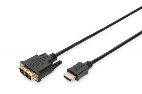 Kabel Assmann AK-330300-020-S (HDMI M - DVI-D M; 2m; kolor czarny)