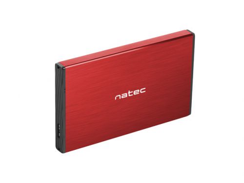 Obudowa NATEC Rhino Go NKZ-1279 (2.5\; USB 3.0; Aluminium; kolor czerwony)