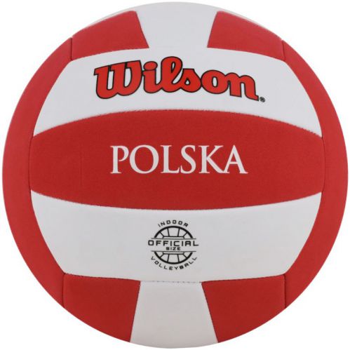 Piłka do siatkówki Wilson Super Soft Play VB Polska offcial size biało-czerwona rozm. 5