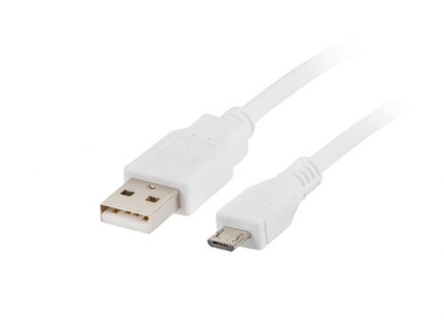 Kabel Lanberg CA-USBM-10CC-0018-W (USB 2.0 M - Micro USB M; 1,8m; kolor biały)
