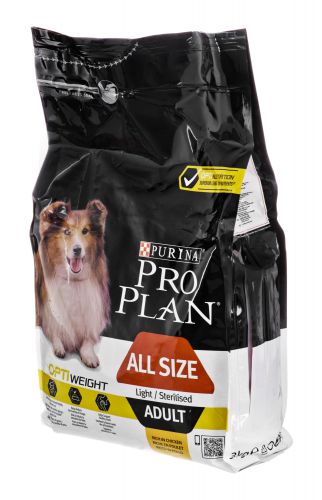 Purina Pro Plan ALL SIZE ADULT Light/Sterilised OPTI WEIGHT Kurczak 3kg