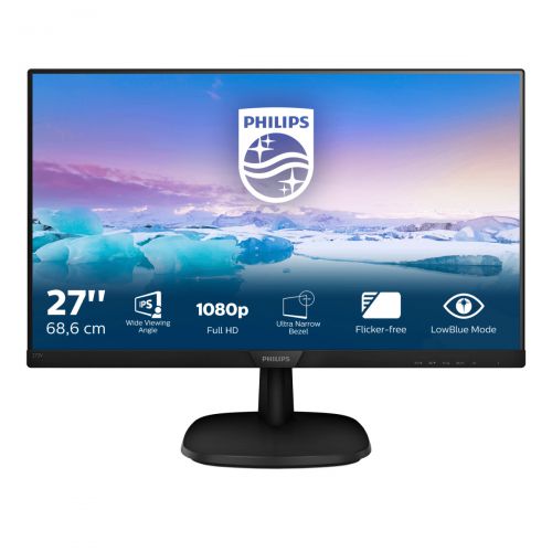 Monitor Philips 273V7QDAB/00 (27\; IPS/PLS; FullHD 1920x1080; HDMI, VGA; kolor czarny)