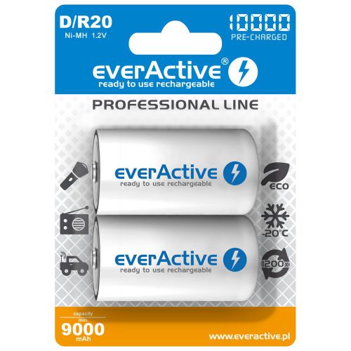 Zestaw akumulatorków everActive EVHRL20-10000 (10000mAh ; Ni-MH)