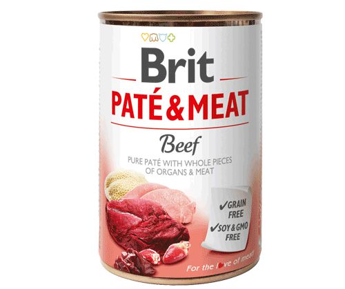 Karma BRIT PATÉ & MEAT z wołowiną dla psa 400g