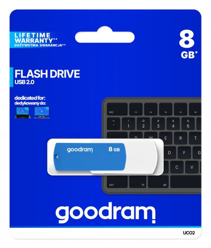 Pendrive GoodRam Colour UCO2-0080MXR11 (8GB; USB 2.0; kolor niebieski)