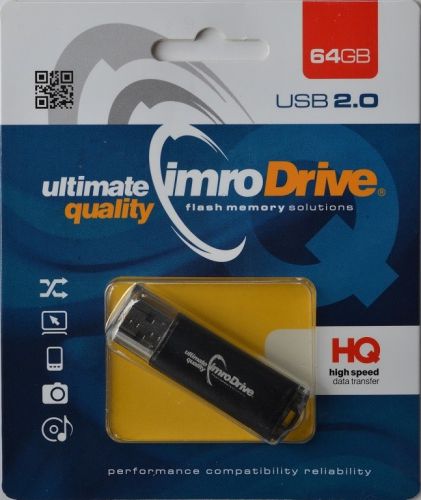 Pendrive IMRO BLACK/64GB (64GB; USB 2.0; kolor czarny)