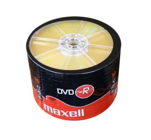 MAXELL DVD-R 4,7GB 50 szt  w opakowaniu SHRINK. Prędkość zapisu 16X, 120 min.  Przeznaczenie nagrywa