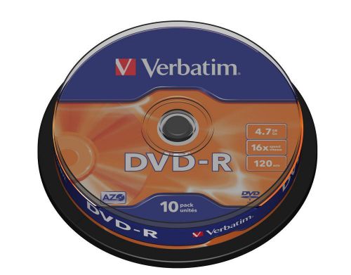Płyta DVD Verbatim 43523 (4,7GB; 16x; 10szt.; Cake)