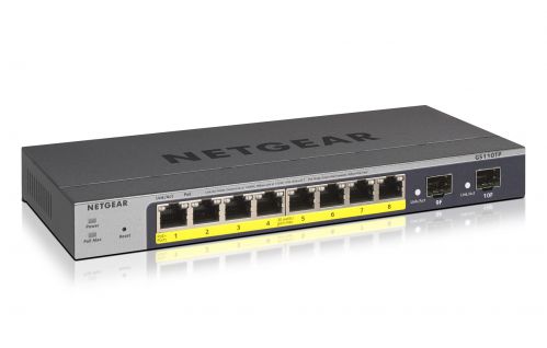 Switch Netgear GS110TP-300EUS 10p PoE 55W (PoE+: 8p) Managed Gigabit