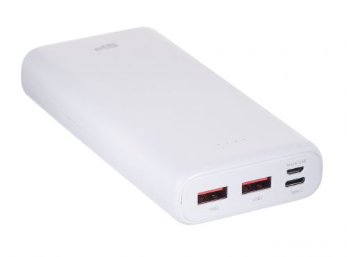 PowerBank Silicon Power Cell C20QC 20000mAh QC3.0+PD Micro USB typ B USB 3.0 USB-C kolor biały (SP20