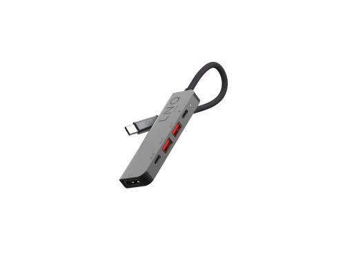 LINQ HUB USB-C 5IN1 PRO MULTIPORT (HDMI 2.0 4K/60HZ, USB-C PD 100 W DO ZASILANIA, USB-C 3.2 GEN2, 2X