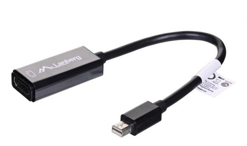 Adapter Lanberg AD-0005-BK (Mini DisplayPort M - HDMI F; 0,20m; kolor czarny)