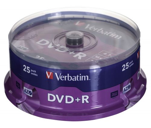 Płyta DVD Verbatim 43500 (4,7GB; 16x; 25szt.; Cake)