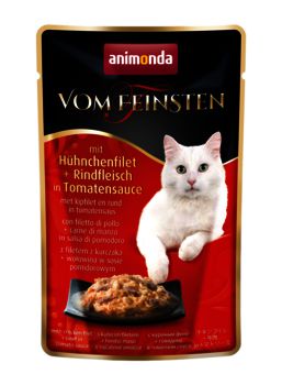 ANIMONDA Vom Feinsten Classic Cat smak: filet z kurczaka + wołowina w sosie pomidorowym - saszetka 5
