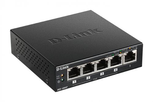 Switch D-Link DGS-1005P/E (5x 10/100/1000Mbps)