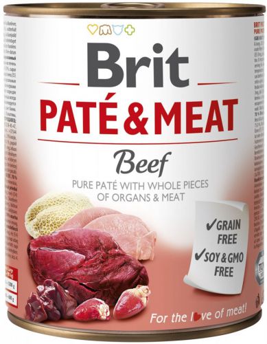 Karma BRIT PATÉ & MEAT z wołowiną dla psa 800g
