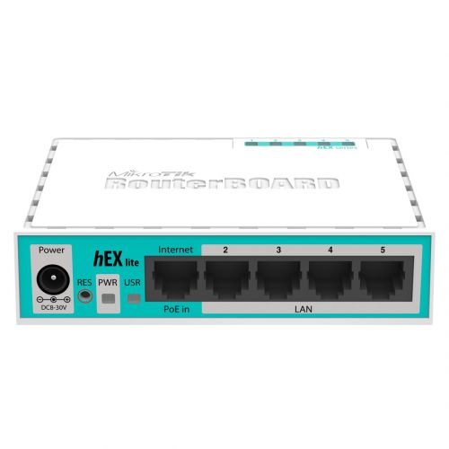 MikroTik hEX lite Router RB750r2, 5x RJ45 100Mb
