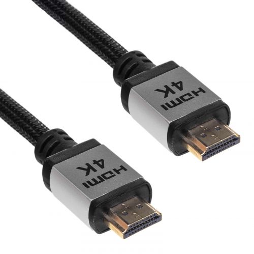 Kabel Akyga AK-HD-PRO AK-HD-100P (HDMI M - HDMI M; 10m; kolor czarny, kolor srebrny)
