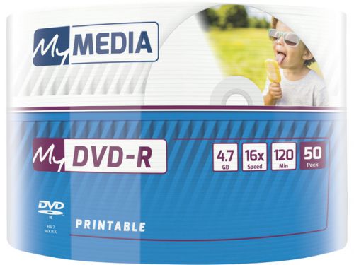 MY MEDIA DVD-R 4.7GB X16 PRINTABLE WRAP (50 SPINDLE) 69202