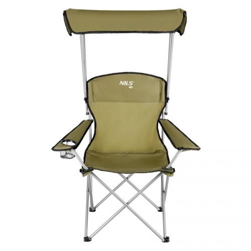 Krzesło turystyczne NILS CAMP z daszkiem NC3087 Zielone