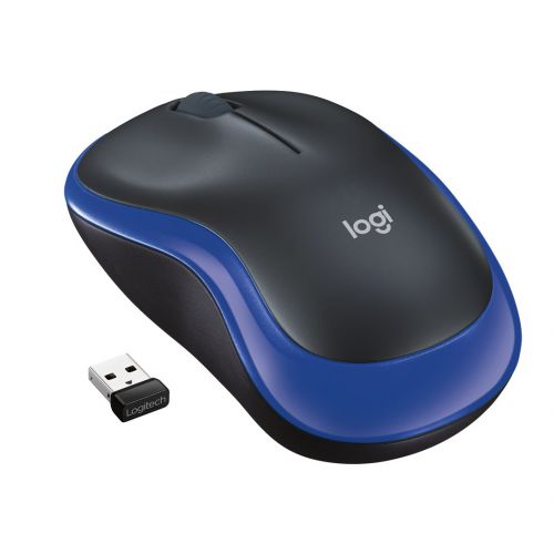 Mysz bezprzewodowa Logitech M185 910-002236 (optyczna; 1000 DPI; kolor niebieski)