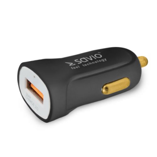 Ładowarka samochodowa do smartfona SAVIO Quick Charge 3.0 SA-05/B (3000 mA; USB)